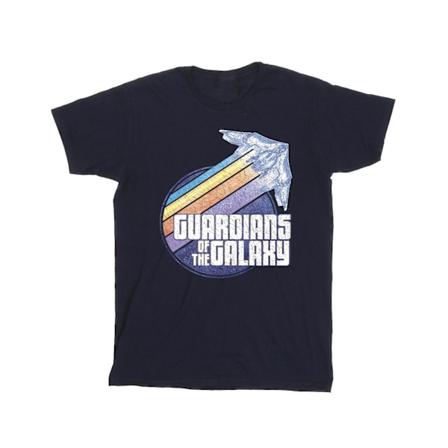 Guardians Of The Galaxy Boys Badge Rocket T-Shirt 7-8 år Marinblå Navy Blue 7-8 Years