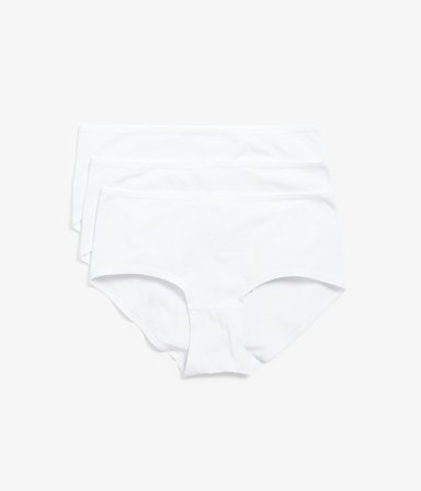 Kappahl | Bawełniane majtki typu hipster 3-pack Biały L | Biały