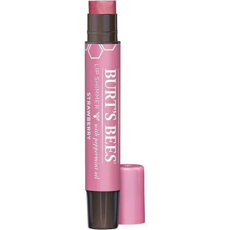 Burt's Bees Lip Shimmer Strawberry 2,6 g, Skincare, Ansigtspleje, Læbepleje