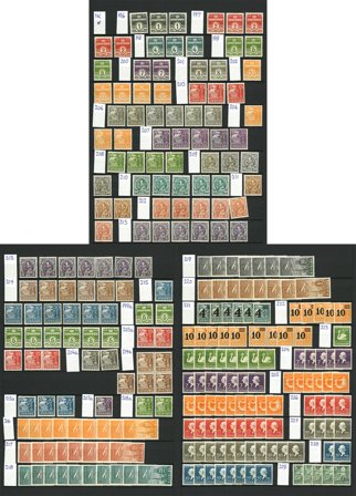 Danmark - Samling på indstikskort - Ubrugt