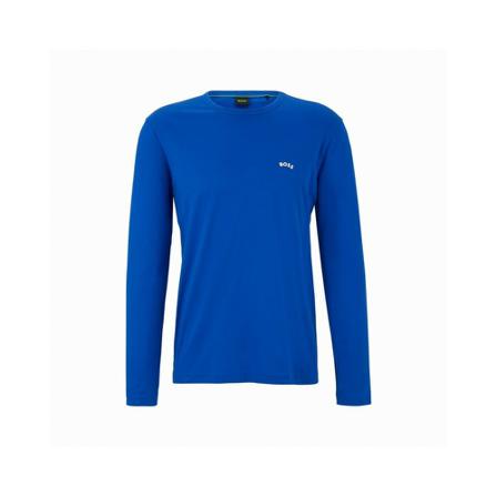 Hugo Boss - Långärmade T-shirts - Blå - Herr - Storlek: S, Herr, Storlek: S
