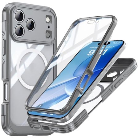 iPhone 17 Pro Max Case + Screen Protector - Grey