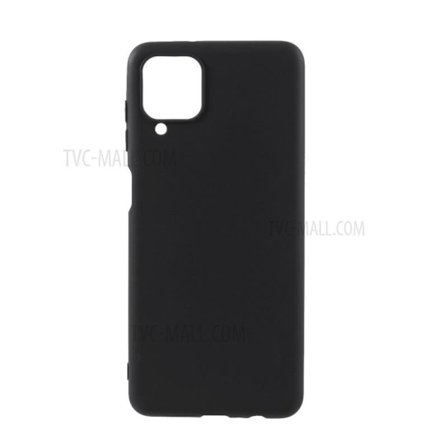 Samsung A12 Ultra-ohut kumipinnoitettu mattamusta Cover Basic V2