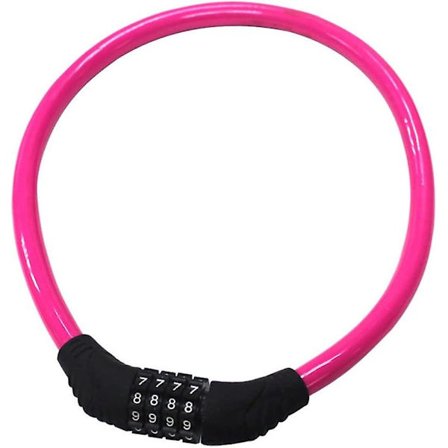 Säkerhetscykellås 4-siffrig Återställbar Kombinationskabel Lås för Cykel, 2 Fot X 1/2 Tum