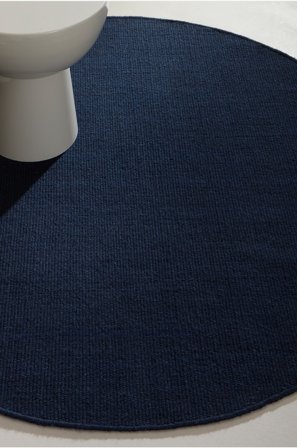 Jotex - Rundt Ullteppe Bomull/Ull/Viskose Mørk blå ROW - Kjøp Ulltepper hos Jotex