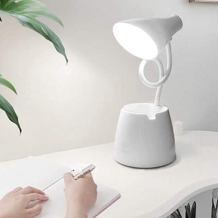 Lasten Pöytävalaisin - Himmennettävä LED 24 Kirkkaustasoa 3 Kirkkaustasoa USB Ladattava Kosketuskytkin Lukemiseen Opiskeluun [Energialuokka G][D]