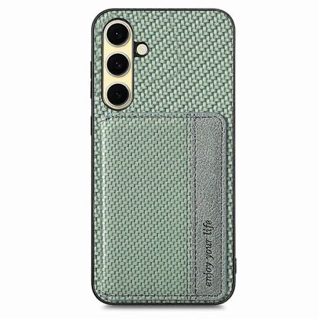 Kompatibelt Kompatibelt med Samsung Kompatibelt med Galaxy A56 5G Fodral RFID Kolfiberläder Telefon Baksida med Korthållare