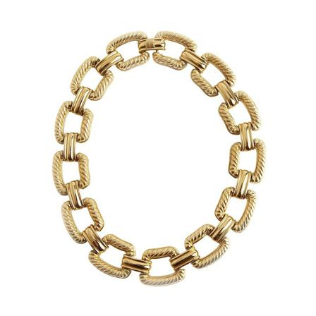 Givenchy Pre-owned Pre-owned Jewellery Paris NEW York square necklace Gul, Dame Vintage Smykker, Størrelse: ONE Size