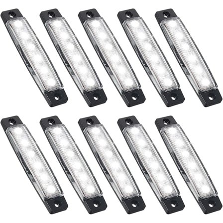 10 stk. LED Stein Strip Lys Kompatibel med Bil Eksteriør Underglow Hjul Skjerm Belysningssett Vanntett Kompatibel med Offroad Bil Snøscooter