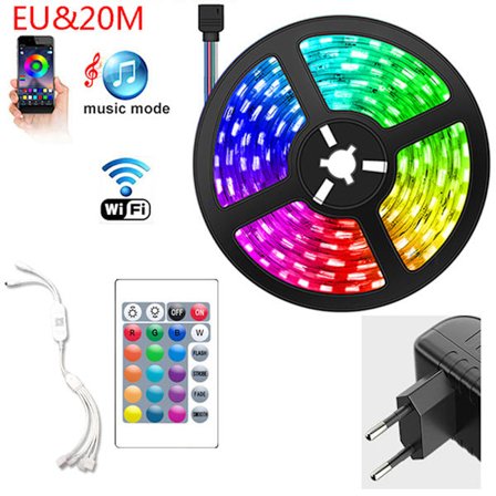 RGB LED Strips Light Bluetooth Led Light RGB SMD 5050 20M