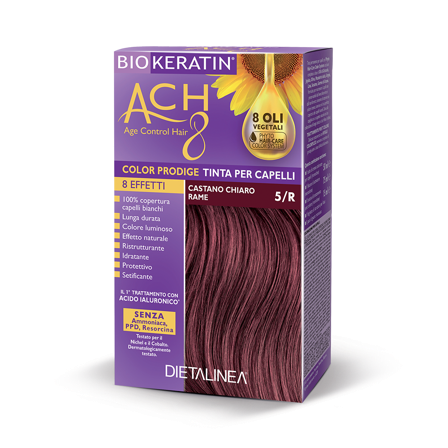 Biokeratin Ach8 Tinta per Capelli Castano Chiaro Rame 5/R