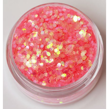 Nail glitter - Hexagon - Coral - 8ml - Glitter