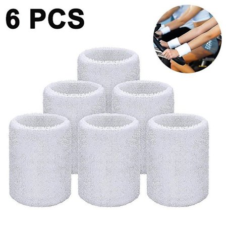 6 stk. håndleddsbånd for sport, fotball, basketball, løping og atletisk trening