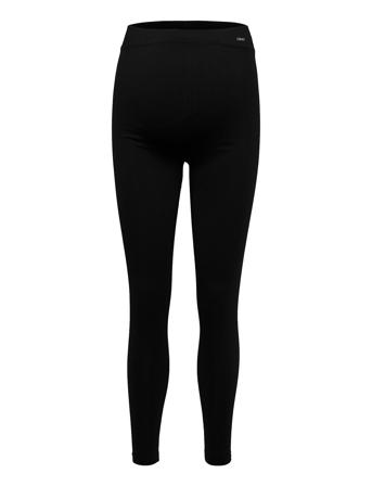 Maternity Ribbed Seamless Tights Sport Running-training Tights Black Aim ́n