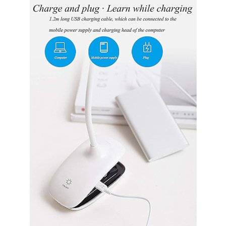 Led klipsbar leselampe dimbar øyebeskyttelse bordlampe (FMY)