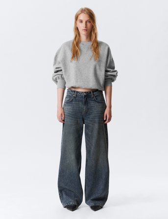 Weekday Missy Low Rise Loose Straight Leg Jeans - Blue - 24 x 32