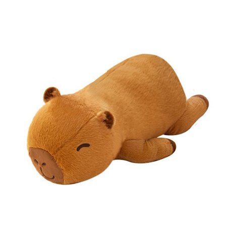 Liggende Capybara Plys Pude (Vægtet Version, 60cm) - Capybara Komfort Legetøj