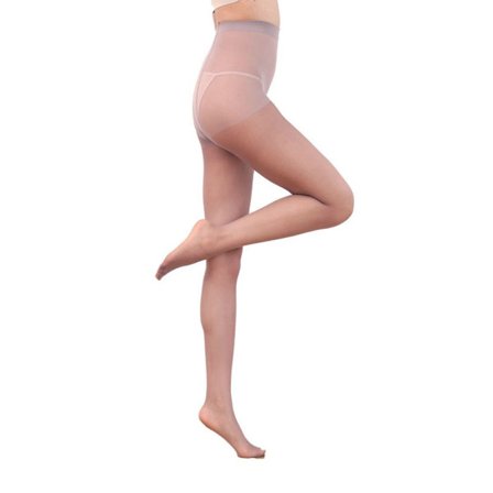 Naisten vyötäröä tukevat sukkahousut, anti-run, vaaleat ananas sukat kahvissa KLB