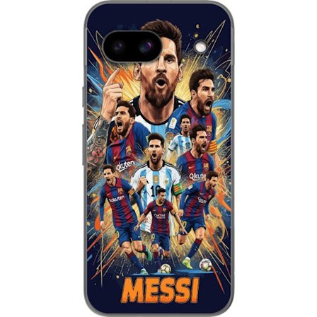 Yhteensopiva Puhelinkuori Google Google Pixel 8a Lionel Messi juliste Barcelona Argentiina jalkapallo legenda numero 10 MM GET jalkapalloilija taide