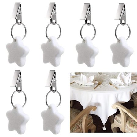 6 st bordsduksklämma bordsduk hänge sten bordsduksklämma för