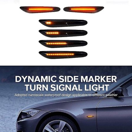 2 stk LED dynamiske blinklys sidemarkør sekventiel blinklys lampe til - E46 E36 E60 E61 E90 E9
