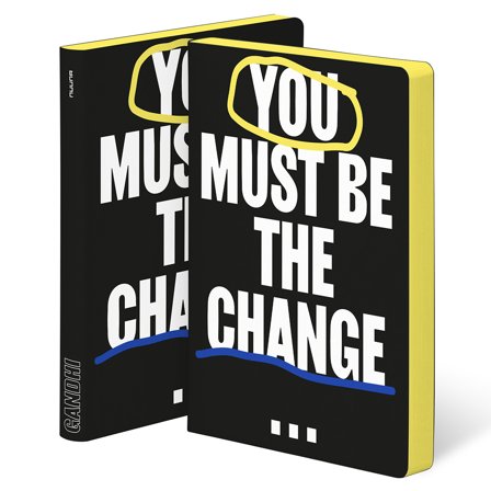Nuuna Notebook Graphic L - You Must Be The Change