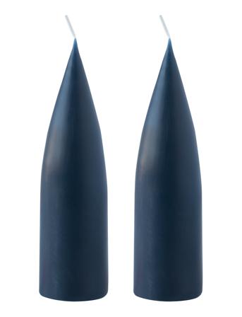 Hand Dipped C -Shaped Candles, 2 Pack Home Decoration Candles Block Candles Blue Kunstindustrien