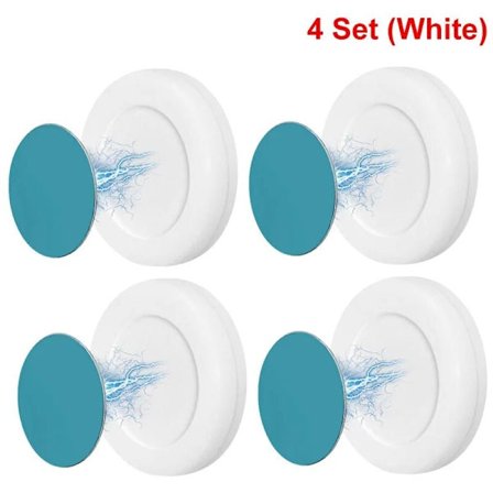 Jääkaapin seinäteline Magneettinen pidike Koukku Kaukosäädin Tarra Kaappi Säilytys Kodin organizer (valkoinen, 4 kpl)