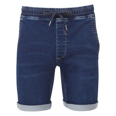 Wombat Herr Denim Shorts med Snörning XXL Blå