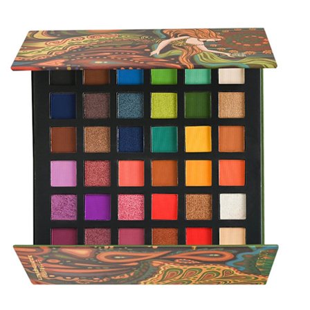 36 Färger Skuggpalett Pressat Puder Ögonskugga Kompakt Portabel Design Återvinningsbar Förpackning Djurvänlig Långvarig