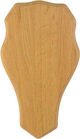 Grey Oak Trofésköld Dovhjort, Ljus Ek 33x19 cm