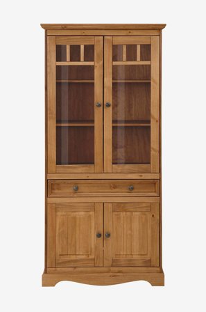 Loft24 - Vitriini Melissa 2 lasiovea/2 puuovea - Ruskea - Kaapit - - Homeroom