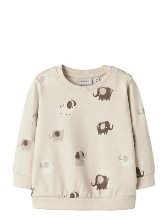 name it Nbnohapi Ls Sweat Bru - Cream - 50