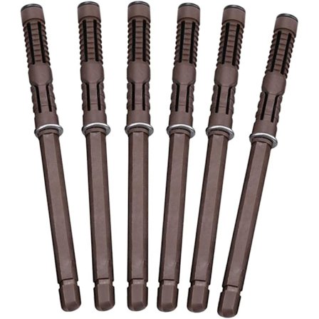 [6 stk] Ø12x120 mm Skjult Flytende Hyllebrakett Veggmontering