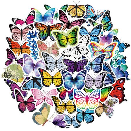 50 arkin lentävät perhos-tarrat vinyyli tarra tuotteet Lapt