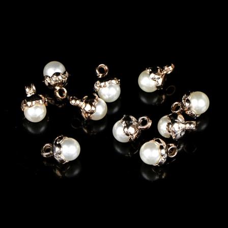 10 st Fashion Pearl Buttons Damskjortor Dekorativa spännen Ac 14