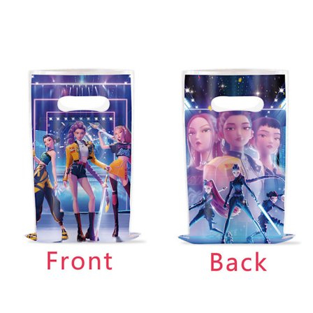 30 stk. Demon Hunters slikposer med håndtag, plastik snack gaveposer til drenge piger børn fødselsdag baby shower feriefest favoriserer