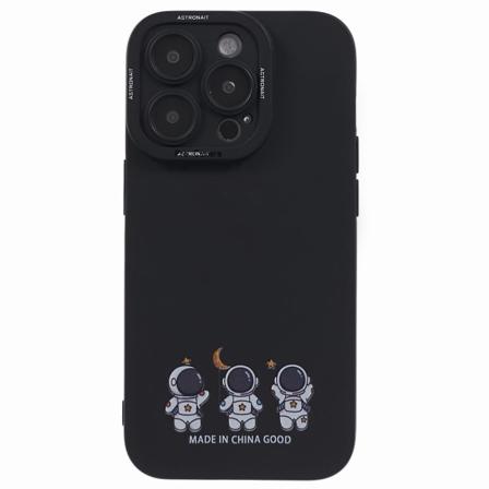 För Iphone 13 Pro Max Astronaut Design phone case Stötsäkert skyddande mjukt Tpu- cover Three Astronauts Black