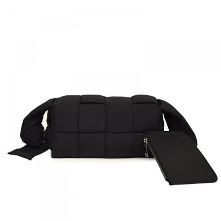 Puffervävd Väska Bomull Kassett Vadderade Designer Crossbody Väskor