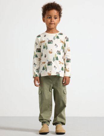 Lindex Trousers Balloon Cargo - Green - 92