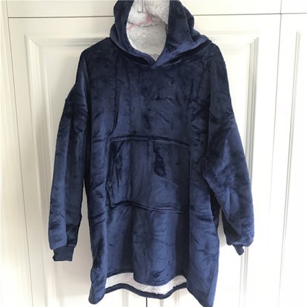 Filt med ärmar Dam Oversized Winter Hoodie Fleece Warm