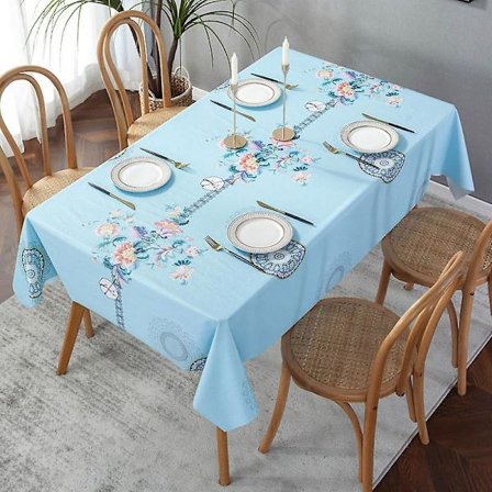 90*140 cm Bordsduk Plastduk Torkbar Pvc Wipe Clean Vattentät cover(rik blomma)