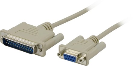 Deltaco Modem cable DB9 female-DB25 male 3m