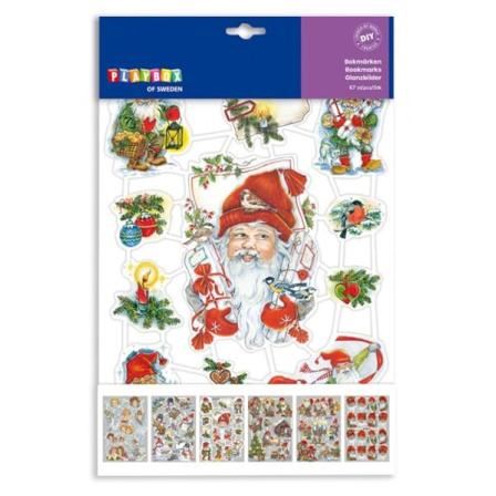 Bokmärken julmotiv (tomte, ängel, snögubbe), 67/fp - Leksaker - Pyssel - Klistermärken