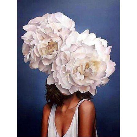 30x40cm 5D DIY Diamantmaleri Fuld,Serie Blomst og Kvinde#E,DIY D