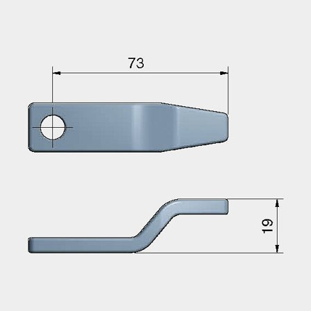Roca regel 2.5" lång, medium