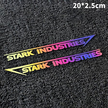 Iron Man Avenger Car Svart reflekterende klistremerke Motorsykkelbil Tr