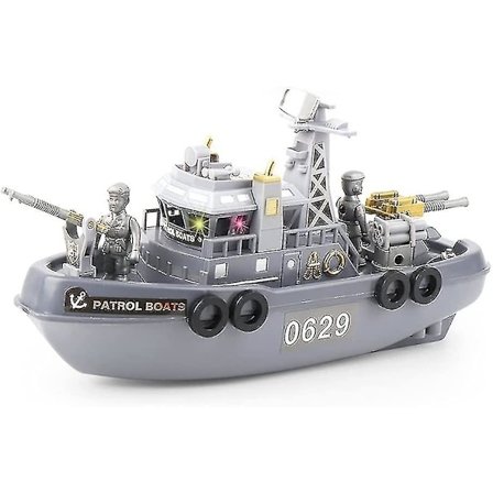 Elektrisk patruljebåt leketøy båt leketøy baby badeleker krigsskip modell vannleker krigsskip skip leketøy