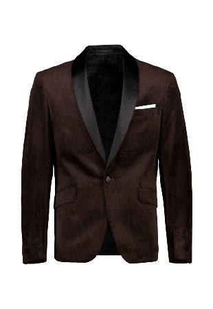 Lindbergh Velvet Blazer Kavajer Herr Brun 58