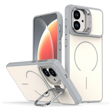 Mobilskal till Samsung Galaxy S26 Edge Plast Med Ställning - Grå